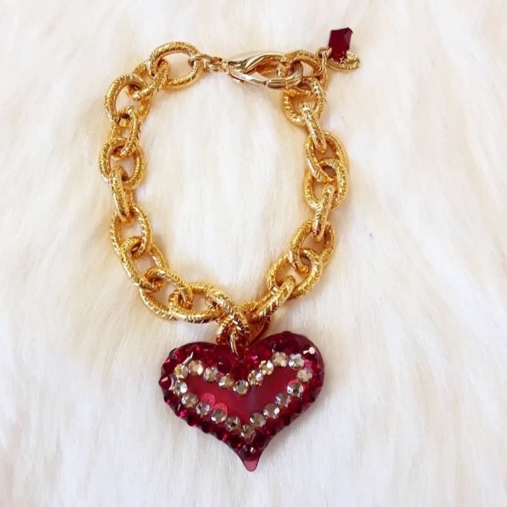 Tarina Tarantino Red Heart Bracelet